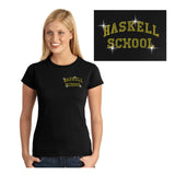 haskell school black short sleeve tee w/ haskell school 
