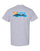 skyline lakes short sleeve tee w/ shield logo front & slpoa logo on back