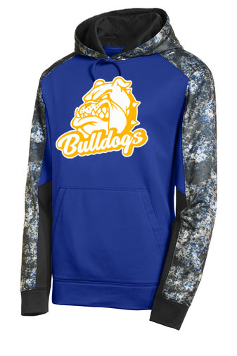 butler bulldogs sport-tek® sport-wick® mineral freeze fleece colorblock hooded pullover w/ large front 2 color design