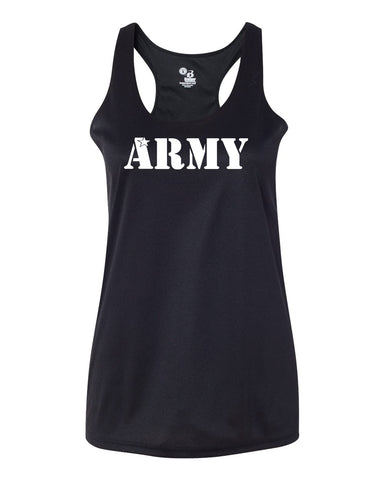 Cheer Army Black Sports Bra w/ White CA Logo on Front.