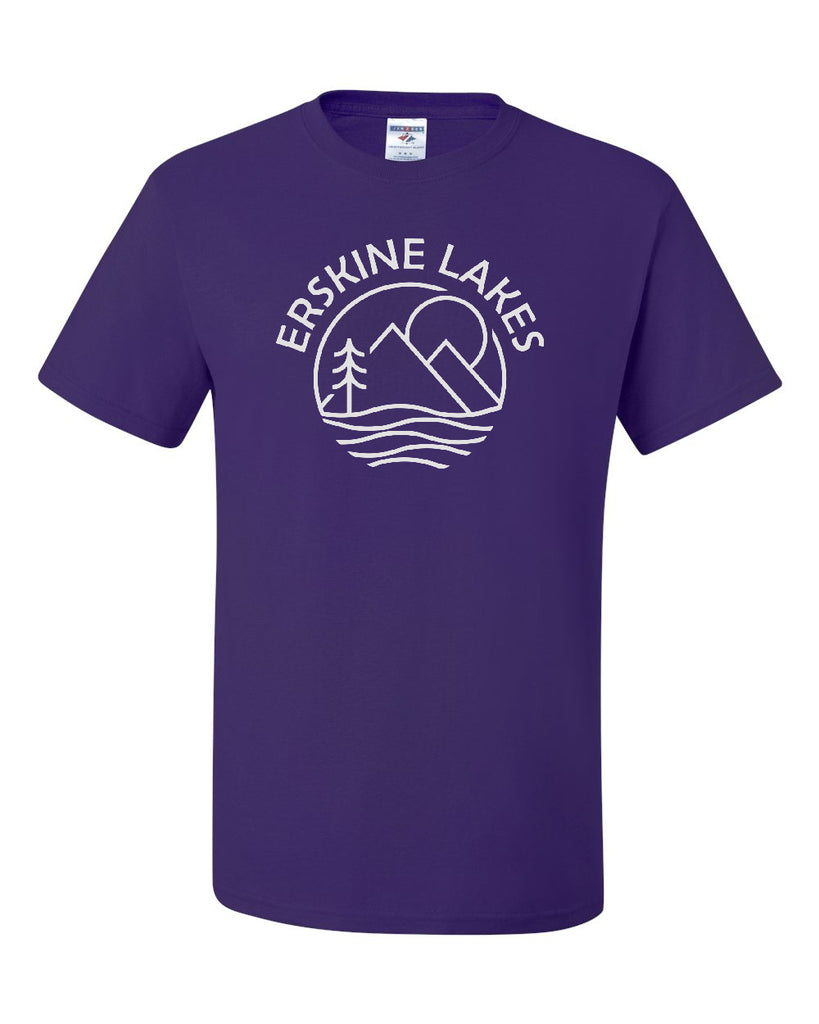 Erskine Lakes JERZEES - Dri-Power® 50/50 T-Shirt - 29MR w/ Erskine Lakes Design on Front.