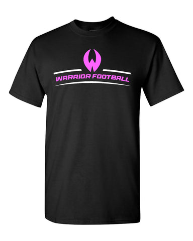 Wanaque Warriors Football Women’s Lightweight California Wave Wash Hooded Sweatshirt - PRM2500 w/ White & Vegas Gold Warriors Football Mom Design