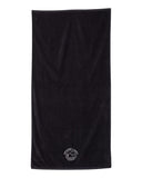 Erskine Lakes Velour Beach Towel - QV3060 w/ Erskine Lakes Design Embroidered on Front Edge