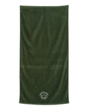 Erskine Lakes Velour Beach Towel - QV3060 w/ Erskine Lakes Design Embroidered on Front Edge