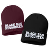 black bag resources embroidered cuffed beanie hat