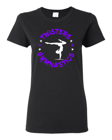 Twisters Gymnastics Black Coast to Coast Drawstring Backpack - 2562 w/ F5 Design on Front.