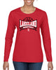 lakeland basketball red heavy blend shirt w/ lakeland basketball v3 logo on front.