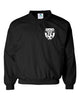 wanaque soccer black micro poly windshirt w/ small wanaque soccer logo on left chest