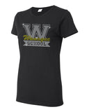 wanaque  black heavy cotton shirt w/ wanaque school 