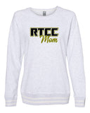 rtcc - women’s relay crewneck sweatshirt - 8652 with 2 color rtcc mom design on front.