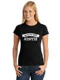 world's best auntie graphic transfer design shirt