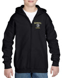 haskell school black heavy blend full zip hoodie w/ small left chest haskell school 