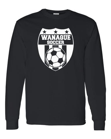 Wanaque Soccer Cyclone Tye Dye Long Sleeve Tee w/ Large Wanaque Soccer Logo on Front.