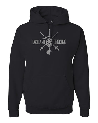 Lakeland Band Black AS Ladies Hooded Low Key Pullover w/ LLMB24 Design on Front