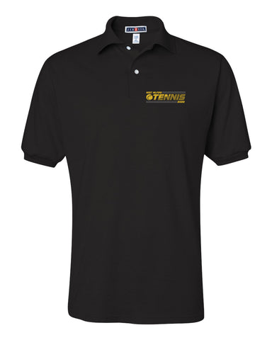West Milford Tennis Black Augusta Sportswear - Micro Poly Windshirt - 3415 w/ WM Tennis 2022 Logo on Front.