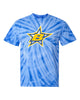 butler stars royal cyclone tye dye short sleeve tee w/ large 2 color logo on front.