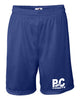 peter cooper royal badger - mini mesh 7'' inseam shorts - 7237 w/ logo 2 on left leg.