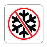 no snowflakes round funny hard hat-helmet full color printed decal