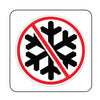 no snowflakes round funny hard hat-helmet full color printed decal