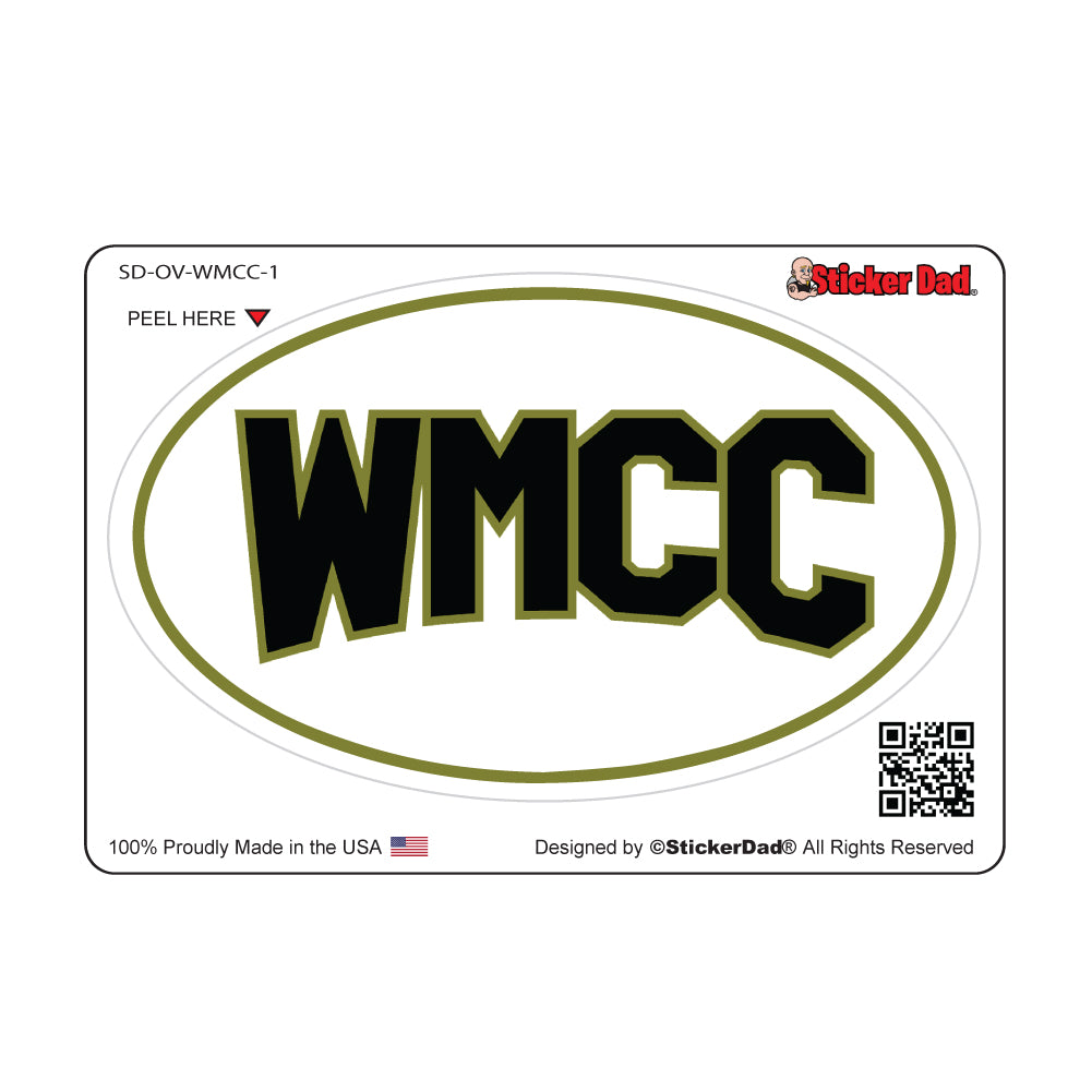 wmcc oval full printed magnet