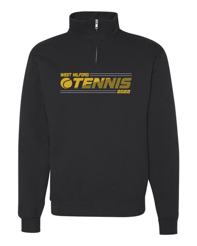 West Milford Tennis Black Augusta Sportswear - Micro Poly Windshirt - 3415 w/ WM Tennis 2022 Logo on Front.