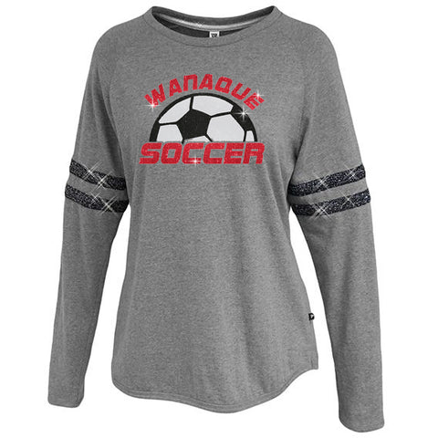 Wanaque Soccer Carbon Warmup Shirt w/ Small Wanaque Soccer Logo on Left Chest