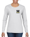 haskell school heavy cotton white long sleeve tee w/ small haskell school 