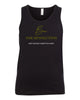 wmcc black unisex tank - bc3480 w/ be the revolution design on front.